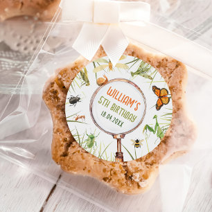 Nature Insect Bugs Birthday Party Classic Round Sticker