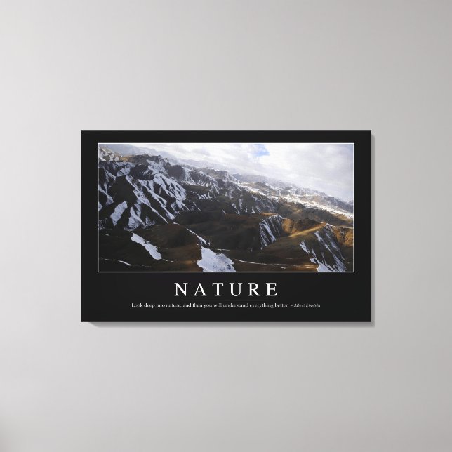 Nature: Inspirational Quote Canvas Print (Front)