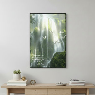 Nature inspirational quote John Muir Stretched  Canvas Print