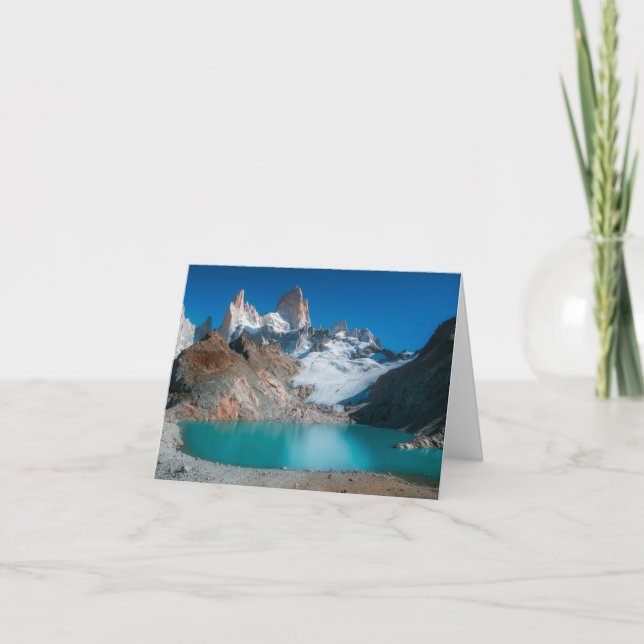 Nature Inspirations Patagonia Mountain Tarn Note Card (Front)
