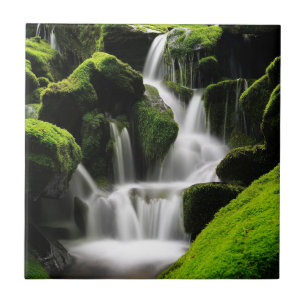 Nature Inspirations Waterfall in South Korea Tile
