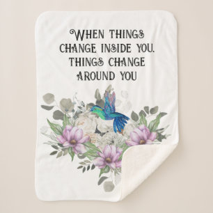 Nature-Inspired Art Print Sherpa Blanket