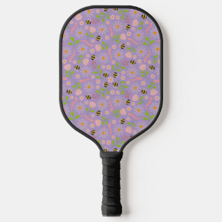 Nature inspired blooms and critters pickleball paddle