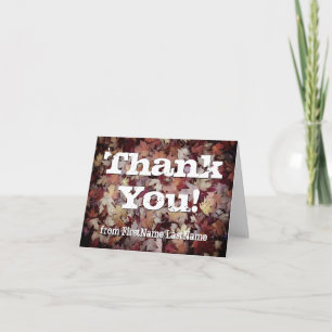 Nature-Inspired, Cabin Chic "Thank You!" Card