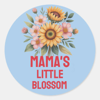 Nature-Inspired Colourful Sunflower Nursery Classic Round Sticker