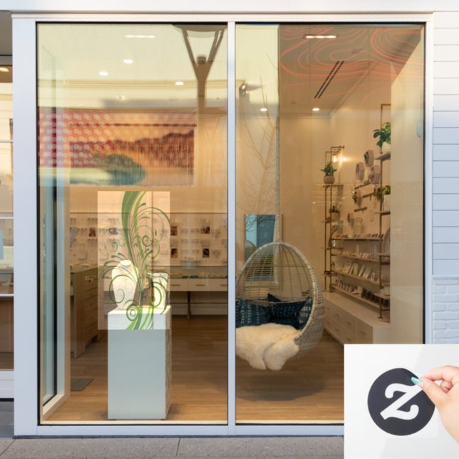 Nature Inspired Green Cling for Bright Spaces (Store Window)