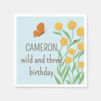Nature Inspired Wild and Three Kid Birthday