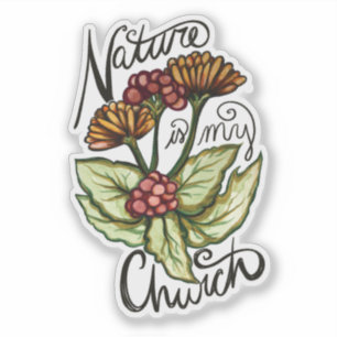 Nature is my church Pagan Green Witch Druid Art   