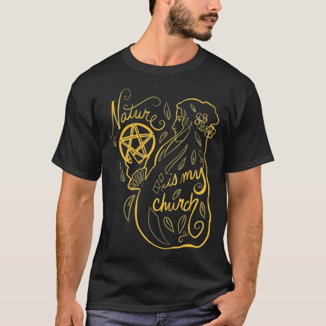 Nature is my church Pagan Pride design Premium T-Shirt (Front)