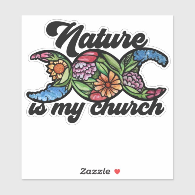 Nature is my Church Triple Moon Green Witch        (Sheet)