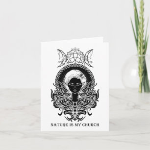 Nature Is My Church Witch Halloween Card