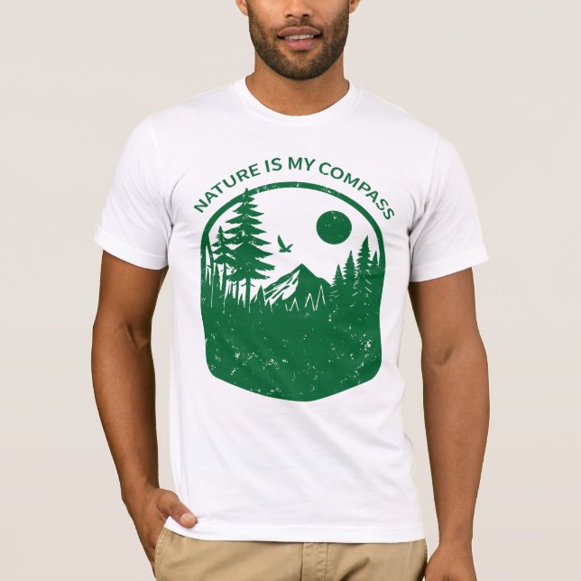 Nature Is My Compass T-Shirt (Front)