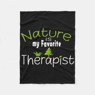 Nature Is My Preferred Therapist Mental Health-cal Fleece Blanket