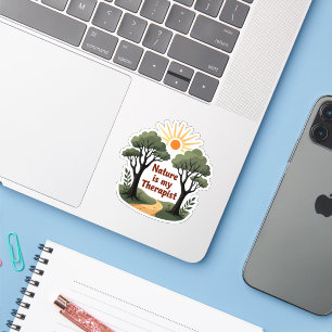 Nature is my therapist - Wanderlust Sticker