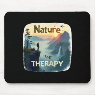 Nature Is My Therapy - Hiking - Women Mouse Pad