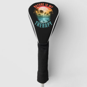 Nature is my therapy summer outdoor gift golf head cover