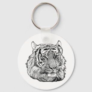 Nature Jungle Tiger Face safari animal wildlife Key Ring