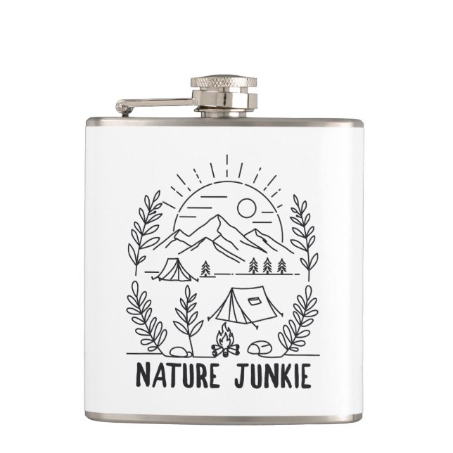 Nature Junkie Hip Flask (Front)