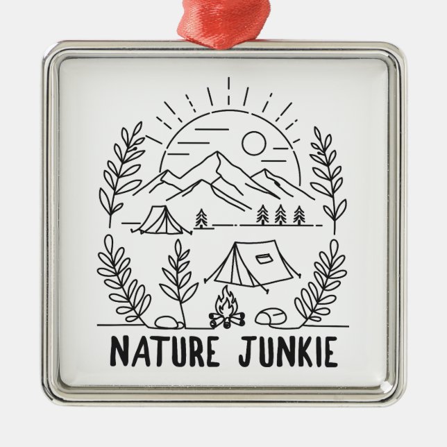 Nature Junkie Metal Tree Decoration (Front)