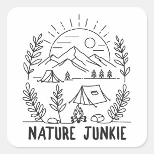 Nature Junkie Square Sticker