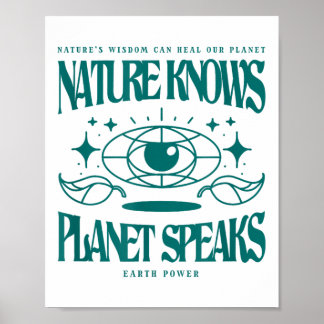 Nature Knows Planet Speaks Environmental Protectio Poster