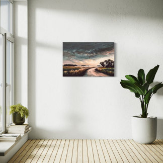 Nature Landscape Art Work | Rolling Storm Canvas Print