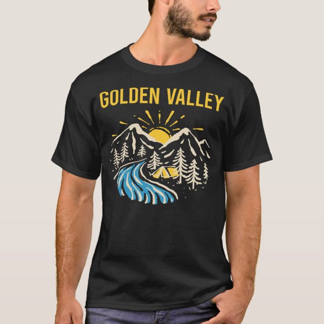 Nature Landscape Golden Valley T-Shirt (Front)