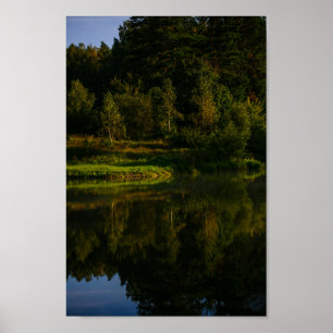 Nature Landscape Lake Scenery Canal Trees  Poster