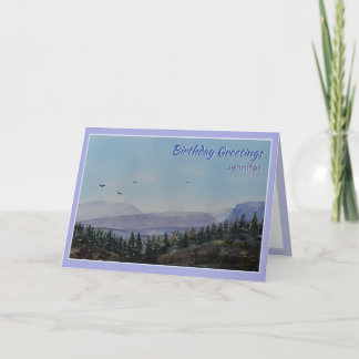 Nature Landscape Personalised Birthday Card