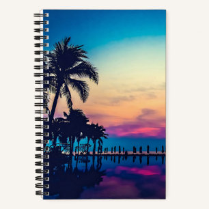 Nature Landscape Pool Palm Trees-25925 Notebook