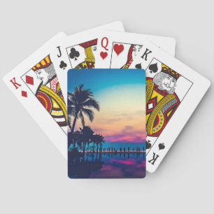 Nature Landscape Pool Palm Trees-25925 Playing Cards