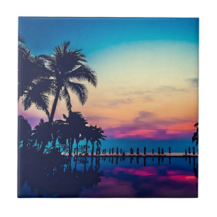 Nature Landscape Pool Palm Trees-25925 Tile