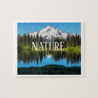 Nature Landscape Puzzle | Mountain, Trees & Lake 