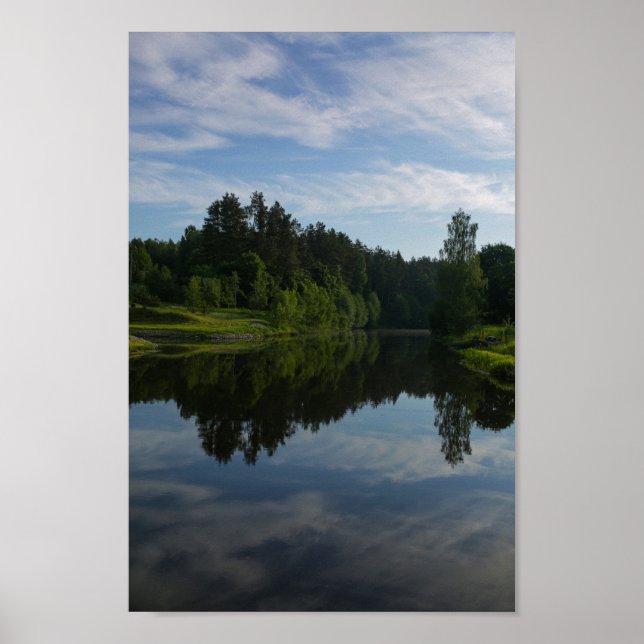 Nature Landscape River Canal Belarus Poster (Front)
