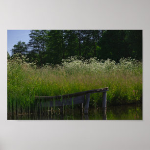 Nature Landscape Rural Scenery Lake Old Pier Poster