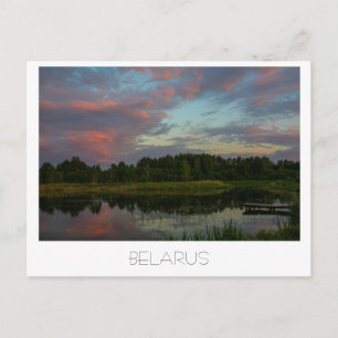 Nature Landscape Rural Scenery Lake Sunset Postcard