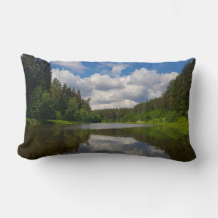 Nature Landscape Scenery Canal Sky Belarus Lumbar  Cushion