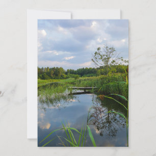 Nature Landscape Scenery Lake Belarus Flat Card
