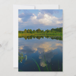 Nature Landscape Scenery Lake Belarus Flat Card