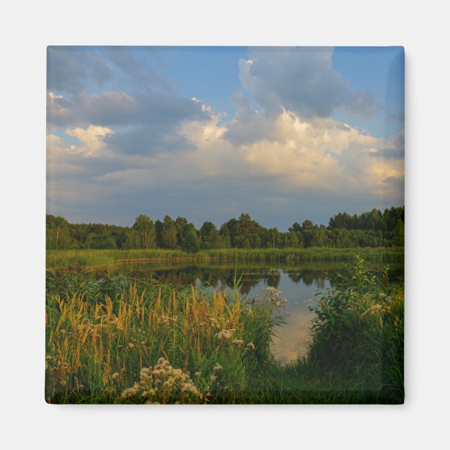 Nature Landscape Scenery Lake Belarus  Magnet (Front)