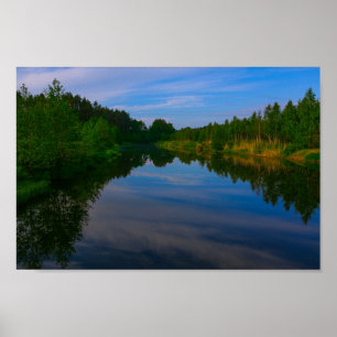 Nature Landscape Scenery Lake Sky Belarus Poster