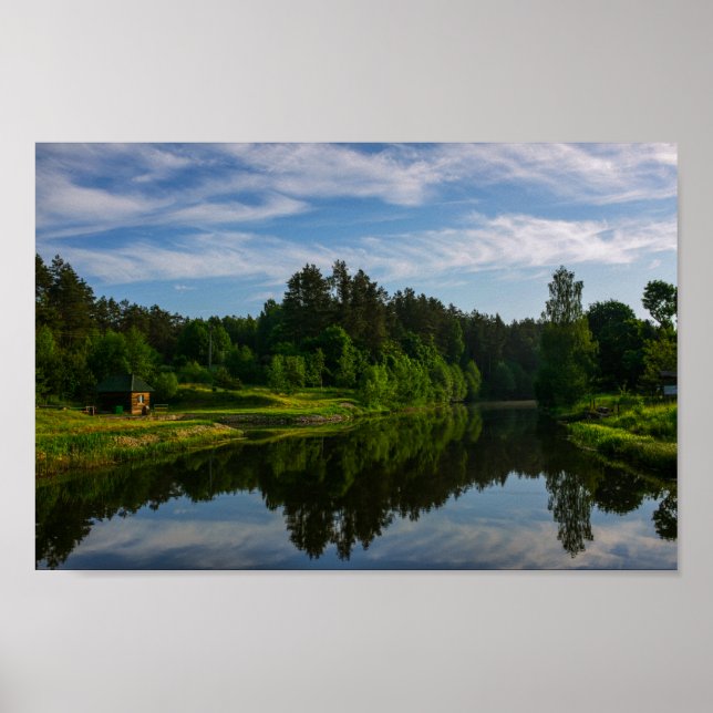 Nature Landscape Scenery Lake Sky Belarus Poster (Front)