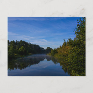 Nature Landscape Scenery Lake Sky Fog Canal Postcard