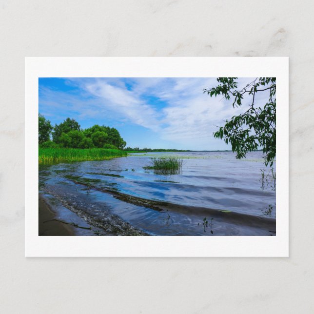 Nature Landscape Scenery Lake Waves Sky Postcard (Front)