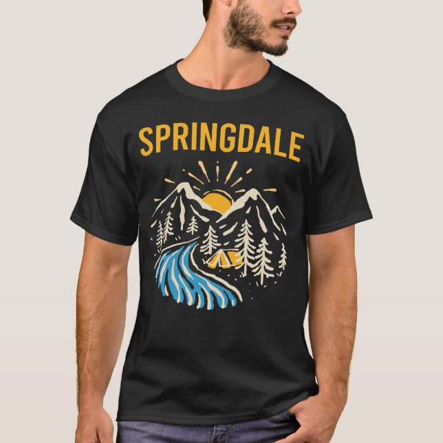 Nature Landscape Springdale T-Shirt (Front)