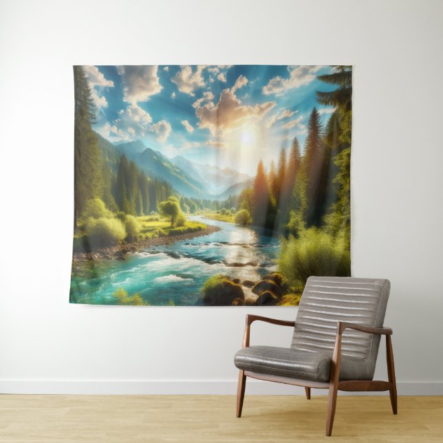 Nature Landscape Tapestry (In Situ (Horizontal))