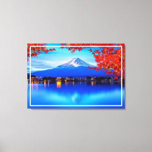 Nature Landscape with Blue Background Canvas Print