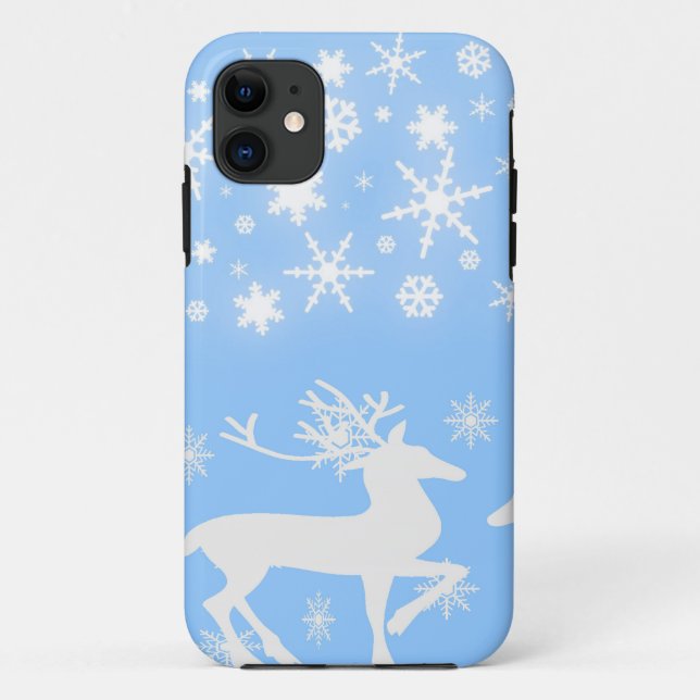 Nature  Landscapes  Seasons Winter Snowflake Deer Case-Mate iPhone Case (Back)