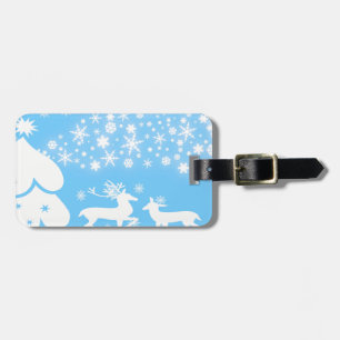 Nature  Landscapes  Seasons Winter Snowflake Deer Luggage Tag
