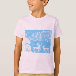 Nature  Landscapes  Seasons Winter Snowflake Deer T-Shirt